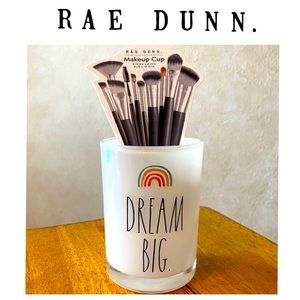 Rae Dunn Glass Jar (Makeup Holder/Organizer)